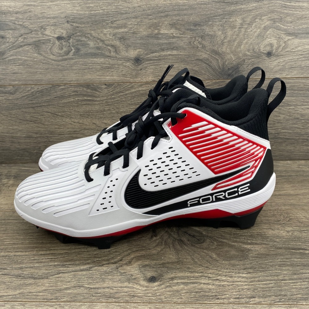 Nike Force Savage Pro Football Cleats Mens 15 White Black Red DA5453-102